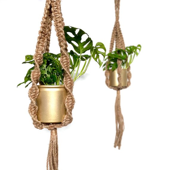 Planthanger luxe grof geweven