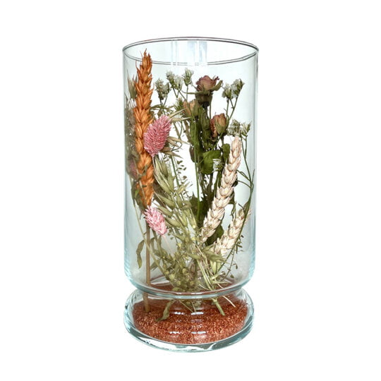 Vaasje terracotta droogbloemen