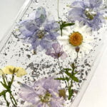 iPhone 12 telefoonhoesje bloemen paars