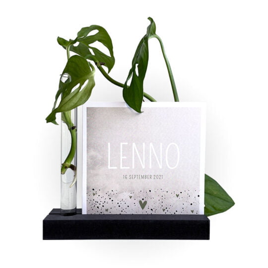 Kaarthouder met vaasje