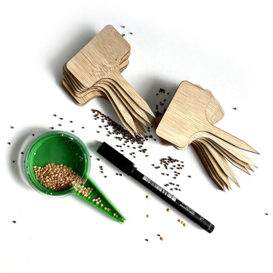 Plant label bamboe pen zaaddispenser